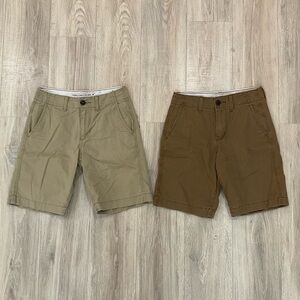American eagle Men's Tan and Brown Khaki Shorts